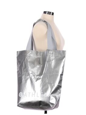 Athleta Silver Metallic Reusable Tote Bags (4)
